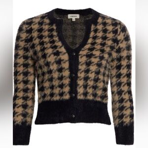 NWT! L'AGENCE Black and Tan Patterned Cardigan